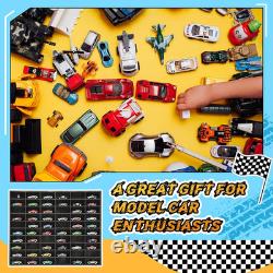 Wood Display Case for Hot Diecast Wheels, 120 Spaces, Wall Mount Wheels Dispaly