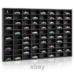 Wood Display Case for Hot Diecast Wheels, 80 Spaces, Wall Mount Wheels Dispal