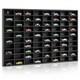 Wood Display Case For Hot Diecast Wheels, 80 Spaces, Wall Mount Wheels Dispal