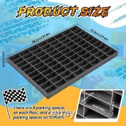 Wood Display Case for Hot Diecast Wheels, 80 Spaces, Wall Mount Wheels Dispal
