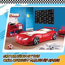 Wood Display Case for Hot Diecast Wheels, 80 Spaces, Wall Mount Wheels Dispal