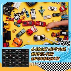 Wood Display Case for Hot Diecast Wheels, 80 Spaces, Wall Mount Wheels Dispal