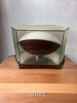 Wood Display Case with American Football Gift for Your Grandson