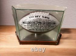 Wood Display Case with American Football Gift for Your Son