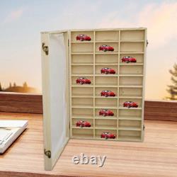 Wood Display Storage Box Space Saving with Door Collection Display Case for Doll