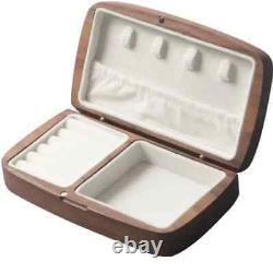 Wood Drawer Style Jewelry Box Large Capacity Necklace Ring 2 Layer Storage