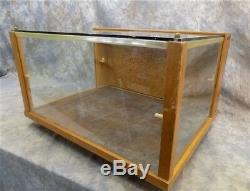 Wood Framed Glass Vintage Showcase Country General Store Countertop Display n
