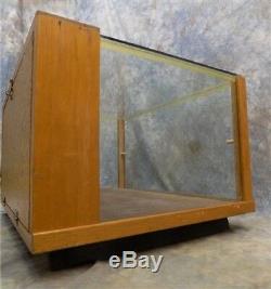 Wood Framed Glass Vintage Showcase Country General Store Countertop Display n