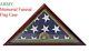 Wood Framed Us Army Funeral Burial Veteran Flag Display Case Box With Medallion