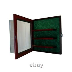 Wood Hockey Puck Cabinet Display Case with UV Protected Glass up to 12 Pucks