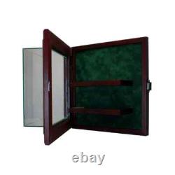 Wood Hockey Puck Cabinet Display Case with UV Protected Glass up to 6 Pucks