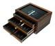 Wood Stackable Pen Box With Drawer, 24 Ebony Pen Display Case. Fountain Pen St