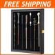 Wood Wand Display Case Lockable Wall Mount