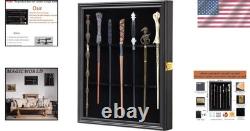 Wood Wand Display Case Lockable Wall Mount