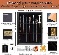 Wood Wand Display Case Lockable Wall Mount