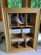 Wood Wooden Glass Wall Hung Display Case Shadow Box Mirror Mirrored Shelf