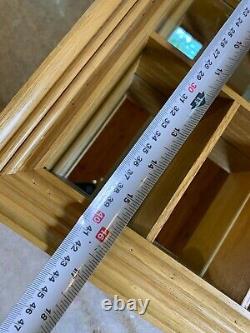 Wood Wooden Glass Wall Hung Display Case Shadow Box Mirror Mirrored Shelf