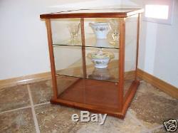 Wood and Glass / Display Case / Curio Case / Doll Case Mahogany