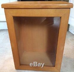 Wood/glass Display Case Box-hinged Top 14 1/2h x 11w x 8d