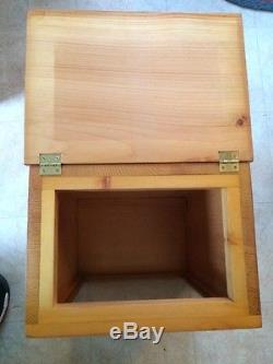 Wood/glass Display Case Box-hinged Top 14 1/2h x 11w x 8d