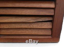 Wooden Coin Collection Cabinet Storage Display Case / Chest Holds 168 Coins