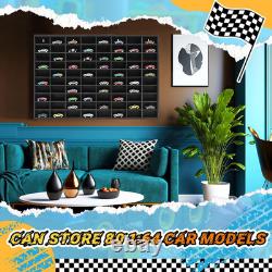 Wooden Display Case for Hot Diecast Wheels, 80 Spaces, Wall Mount, 1/64 Scale, T