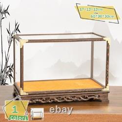 Wooden Display Case with Carved Wood Ornaments, Form