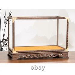 Wooden Display Case with Carved Wood Ornaments, Form