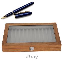 Wooden Fountain Pen Display Case Organizer Walnut Wood Storage Gift Box For WYD