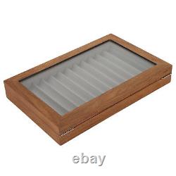 Wooden Fountain Pen Display Case Organizer Walnut Wood Storage Gift Box For WYD