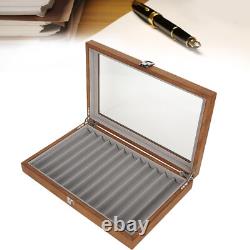 Wooden Fountain Pen Display Case Organizer Walnut Wood Storage Gift Box For WYD
