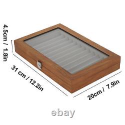 Wooden Fountain Pen Display Case Organizer Walnut Wood Storage Gift Box For WYD