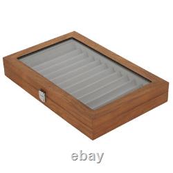Wooden Fountain Pen Display Case Organizer Walnut Wood Storage Gift Box For WYD