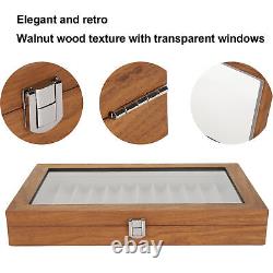 Wooden Fountain Pen Display Case Organizer Walnut Wood Storage Gift Box For WYD