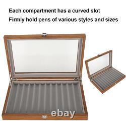 Wooden Fountain Pen Display Case Organizer Walnut Wood Storage Gift Box For WYD