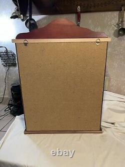 Wooden Golf Ball Display Case Cabinet WithPlastic glass door Holds 63 Golf Balls
