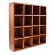 Wooden Home Organizer 16 Grids Wall Shelf For Cellection Gadget Display Case