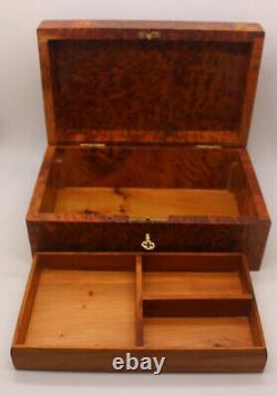 Wooden Jewelry Box Made Of Thuya Burl Handmade Trinket Storage Keepsake Jewelry