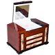 Wooden Jewelry Case 4 Layers With3 Drawer Storage Box Organizer Display Christmas