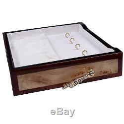Wooden Jewelry Case 4 Layers With3 Drawer Storage Box Organizer Display Christmas