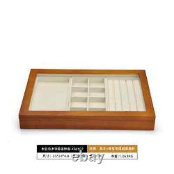 Wooden Jewelry Display Box Ring Earring Bangle Organizer Case Luxury Storag Box