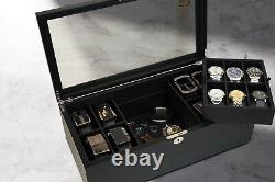 Wooden Organizer for Watches, Belts & Jewelry Ultimate Holiday Gift Pick