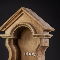Wooden Shrine Antique Display Case for Statue Wood Carving Standing 21.3