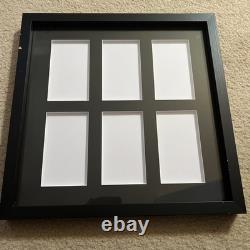 Wooden Sports Card Display Case 6 Card Capacity with UV Protection