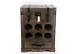 Wooden Storage Chest Vintage Antique Display Straps Case 6 Wine Bottle Rack