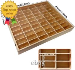 Wooden Wall Mount Display Case for Hot Wheels, with Dust Resistant Door, Matchbo