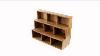 Wooden Wall Mounted Shelf Step Display Cabinet Unit Storage Spice Rack 9 Slot