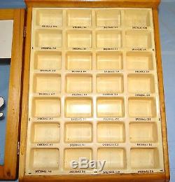 Wooden Wood Speedball Counter Display Case Cabinet for Fountain Pen Quill Nibs