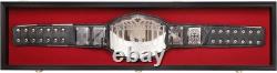 Wrestling Belt Display Case Black Solid Wood WWE MMA Boxing Championship Cabinet