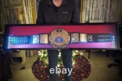 Wrestling Belt Display Case Cherry Kid 44 Child Wood WWE Championship Cabinet